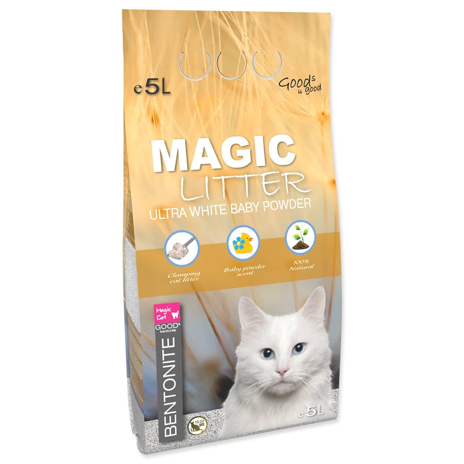 Magic litter ultra white baby powder