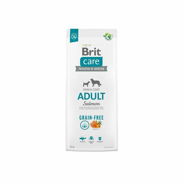 Brit Care չոր կեր փոքր և միջին ցեղատեսակի չափահաս շների համար՝ առանց հացահատիկի, սաղմոնով