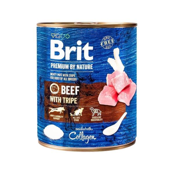 Brit Premium by Nature պաշտետ չափահաս շների համար՝ տավարի մսով և ստամոքսով
