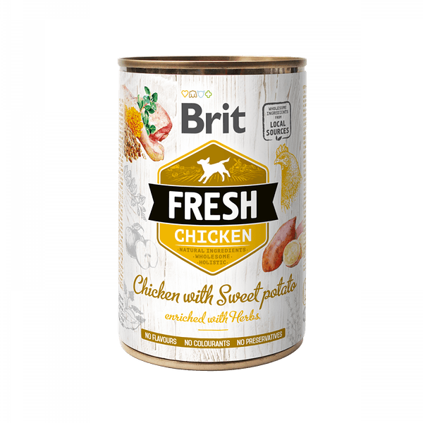 Brit Fresh թաց կեր շների համար՝ հավով և քաղցր կարտոֆիլով
