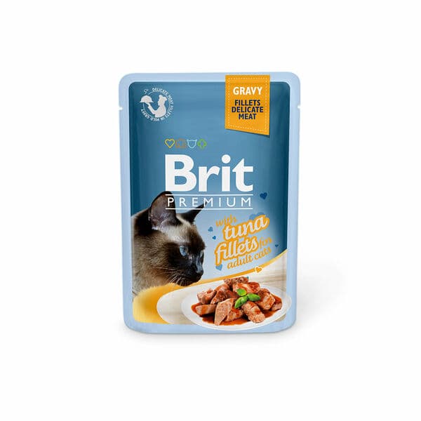 Brit Premium by Nature թաց կեր չափահաս կատուների համար՝ ֆիլե թունայով սոուսի մեջ
