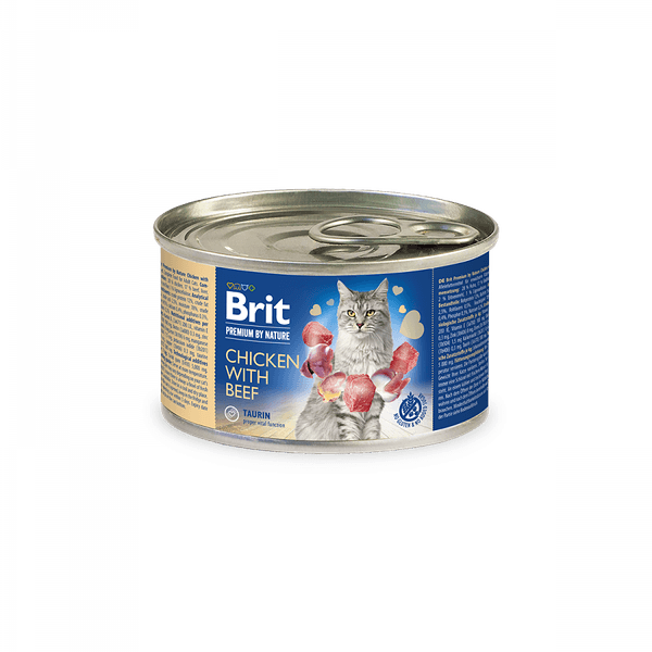 Brit Premium by Nature պաշտետ չափահաս կատուների համար՝ հավով և տավարով