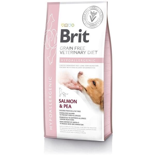 Brit Veterinary Diet Hypoallergenic — բուժիչ չոր կեր շների համար՝ ալերգիայի դեպքում, սաղմոնով և ոլոռով