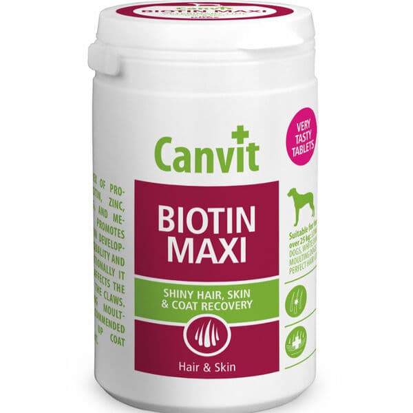 Canvit Biotin Maxi վիտամիններ 25 կգ-ից ավելի քաշ ունեցող շների համար՝ մաշկի և մազածածկույթի