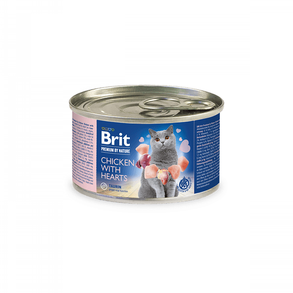 Brit Premium by Nature պաշտետ չափահաս կատուների համար՝ հավով և սրտիկներով