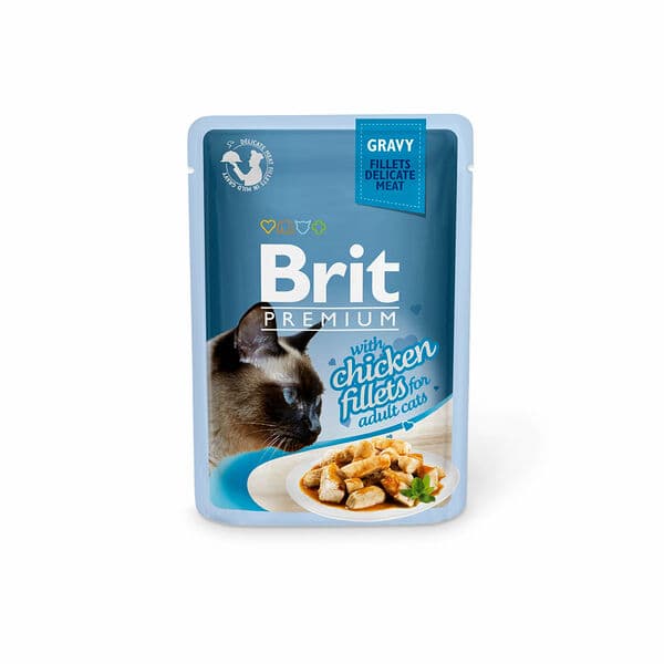 Brit Premium by Nature թաց կեր չափահաս կատուների համար՝ ֆիլե հավի մսով սոուսի մեջ