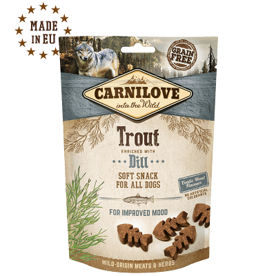Carnilove փափուկ սնեք շների համար՝ կարմրախայտով և սամիթով