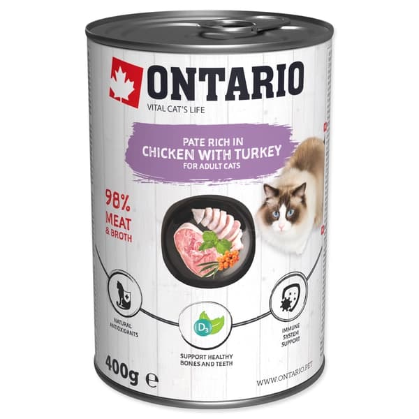 Ontario влажный корм  с курицей и индейкой