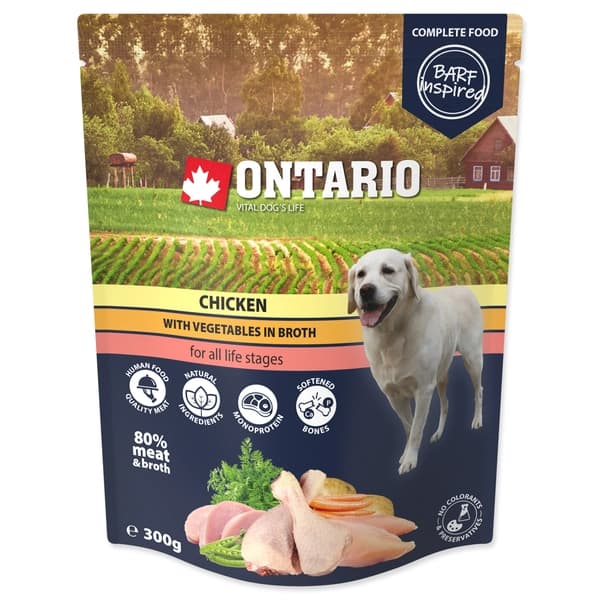 Ontario Pouch Chicken with vegetables in broth