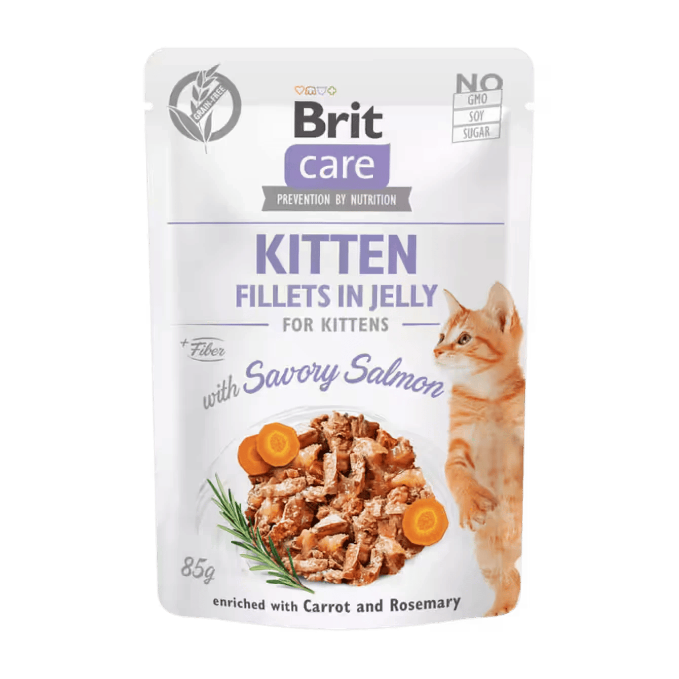 Brit Care Cat Kitten. Fillets in Jelly with Savory Salmon