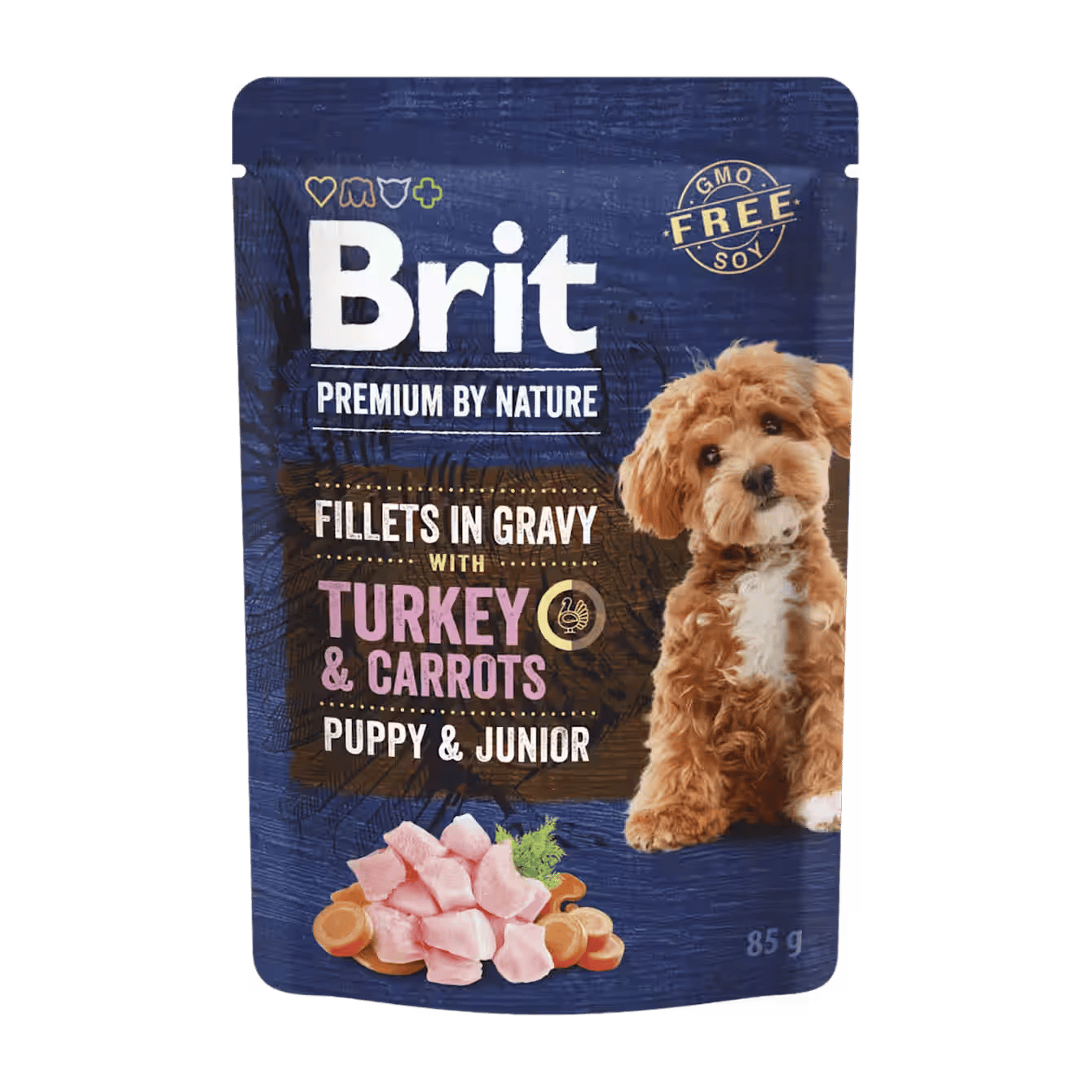 Brit Premium by Nature Dog Puppy & Junior Fillets in Gravy with Turkey & Carrots