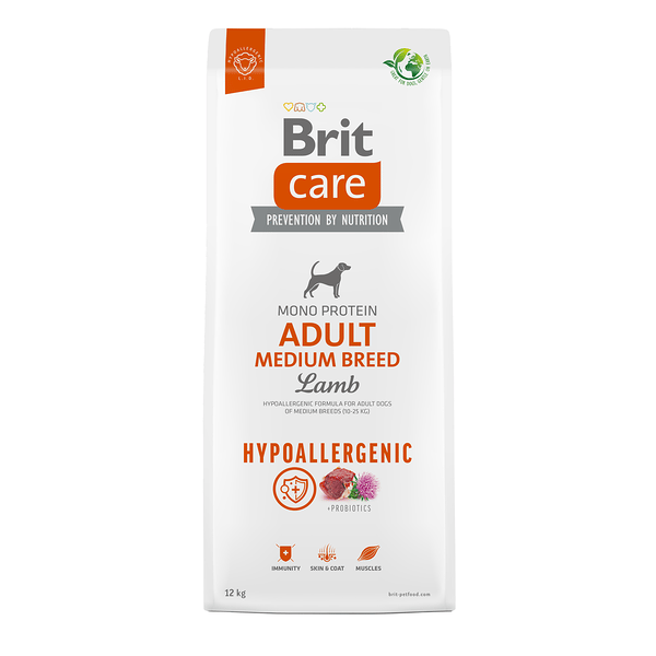 Brit Care չոր կեր միջին ցեղատեսակի չափահաս շների համար՝ գառով և բրնձով