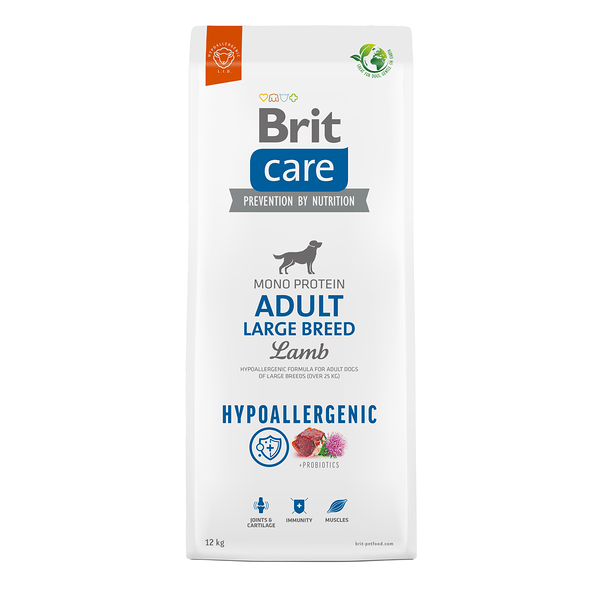 Brit Care չոր կեր մեծ ցեղատեսակի չափահաս շների համար՝ գառով և բրնձով