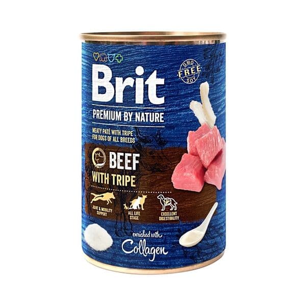 Brit Premium by Nature պաշտետ չափահաս շների համար՝ տավարի մսով և ստամոքսով
