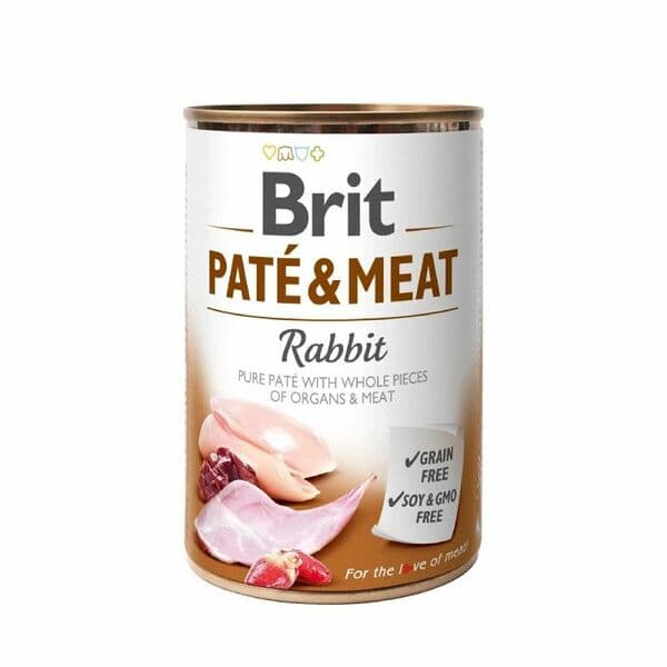 Brit Paté & Meat wet food for dogs, rabbit & chicken