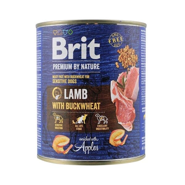 Brit Premium by Nature պաշտետ չափահաս շների համար՝ գառան մսով և հնդկաձավարով