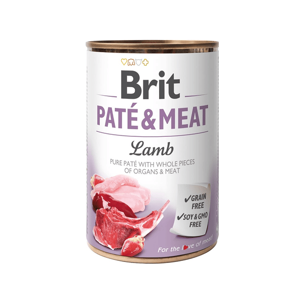 Brit Paté & Meat wet food for dogs, lamb & pork