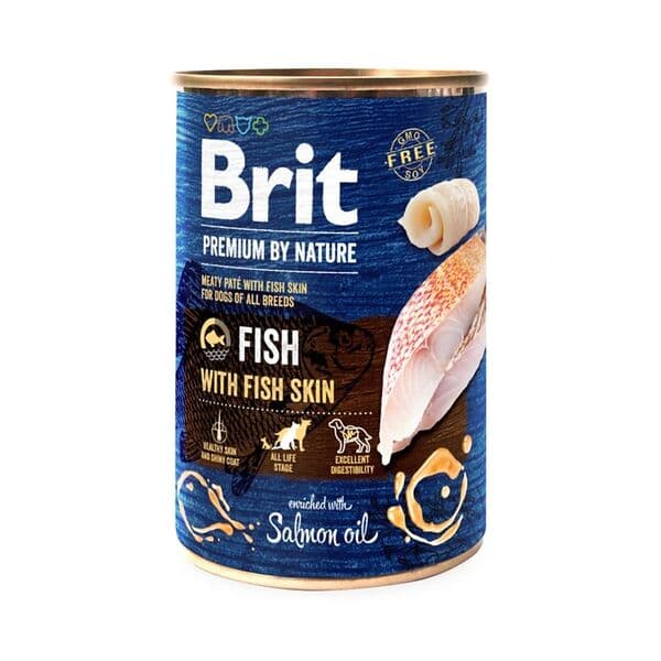Brit Premium by Nature պաշտետ չափահաս շների համար՝ ձկով և ձկան մաշկով