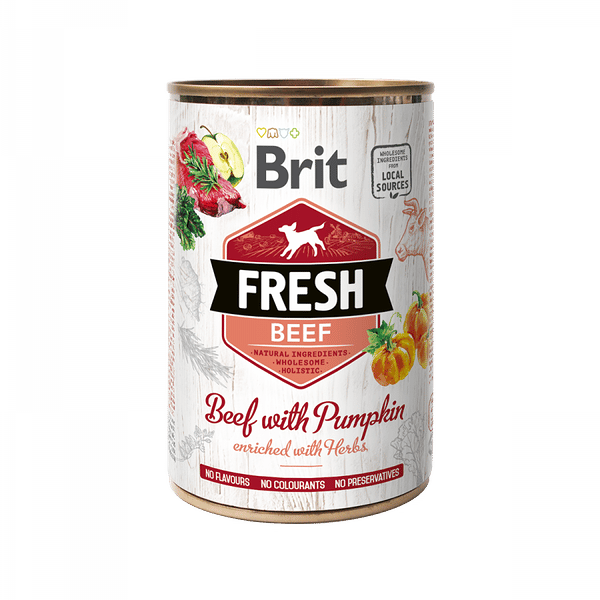 Brit Fresh թաց կեր շների համար՝ տավարով և դդումով
