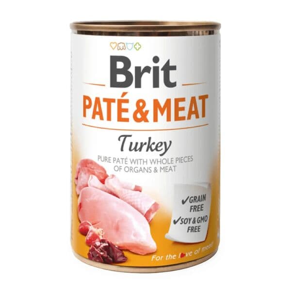 Brit Paté & Meat wet food for dogs, turkey & chicken