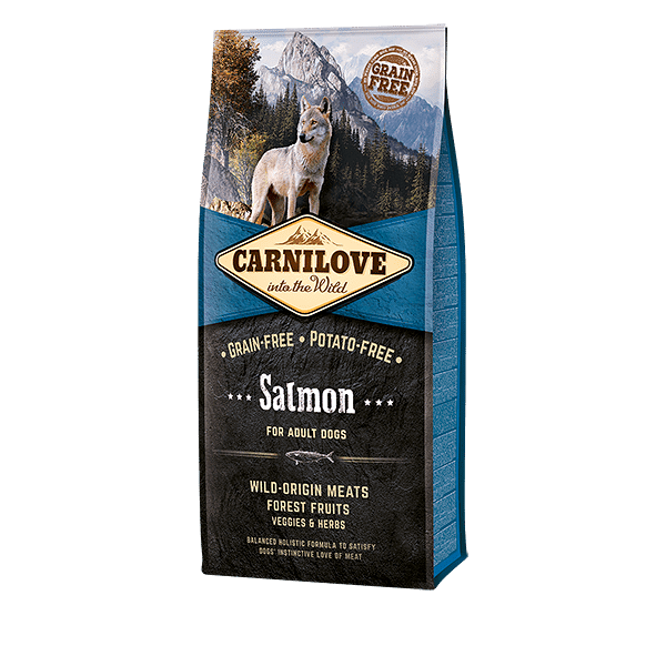 Carnilove dry food for adult dogs, salmon