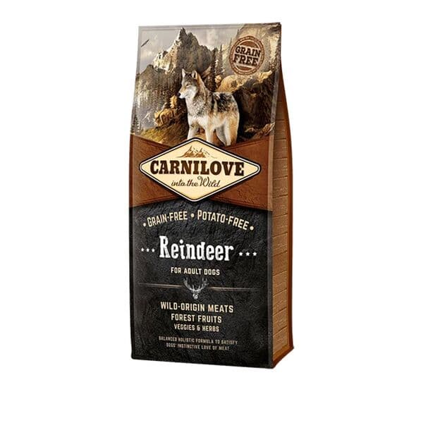 Carnilove dry food for adult dogs, reindeer