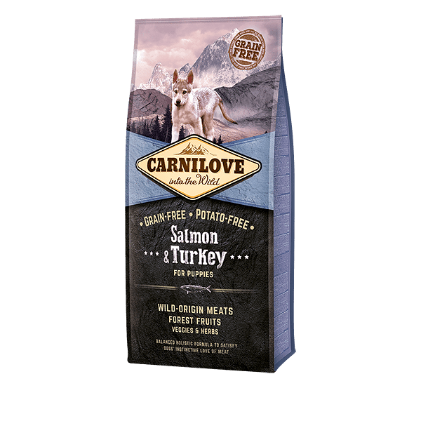 Carnilove dry food for puppies, salmon & turkey