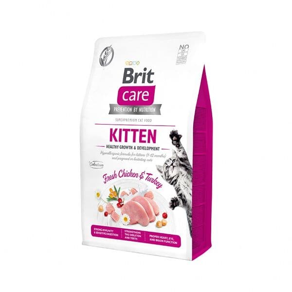 Brit Care dry food for kittens, chicken & turkey