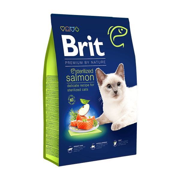 Brit Premium by Nature сухой корм для стерилизованных кошек, с лососем