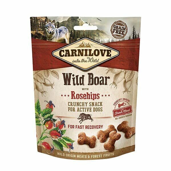 Carnilove crunchy snack for dogs, wild boar & rosehips