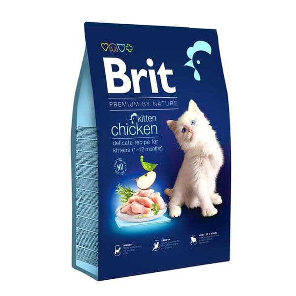 Brit Premium by Nature сухой корм для котят, с курицей