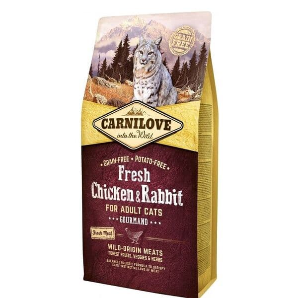 Carnilove dry food for adult cats, chicken & rabbit