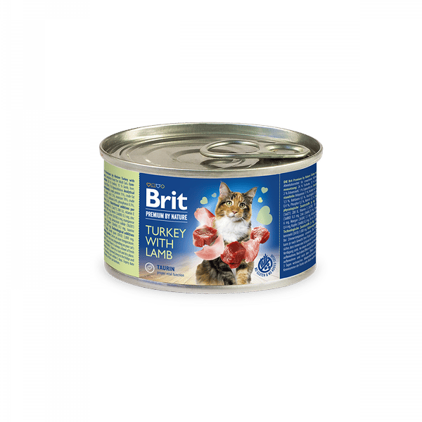 Brit Premium by Nature pâté for adult cats, turkey & lamb