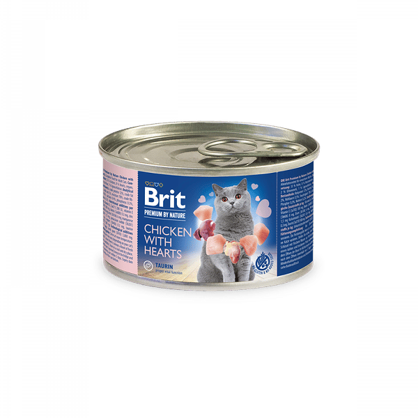 Brit Premium by Nature պաշտետ չափահաս կատուների համար՝ հավով և սրտիկներով