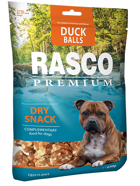 Rasco dry snack for dogs: duck balls