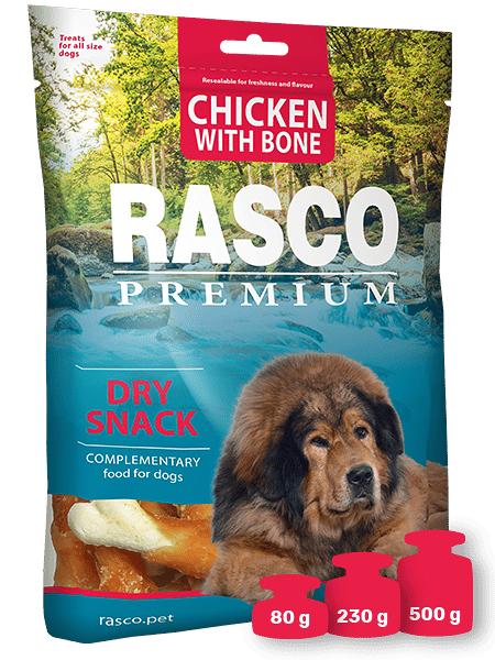Rasco dry snack for dogs: bone with chicken and calcium