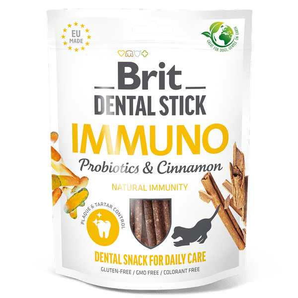Brit dental sticks for dogs, probiotics & cinnamon, for immunity