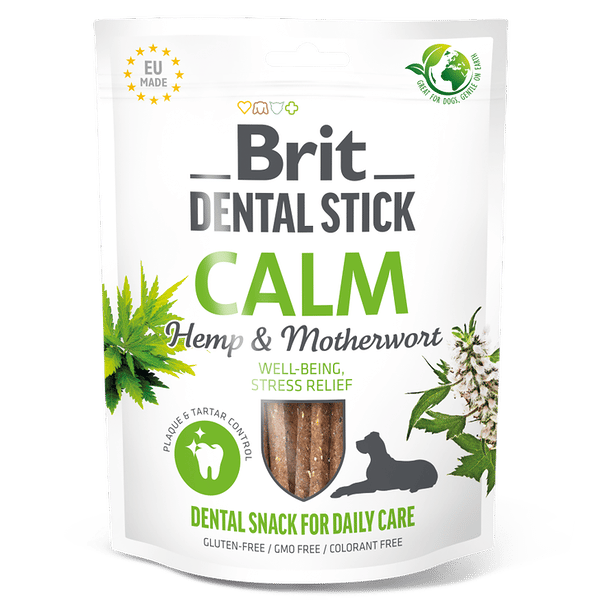 Brit Dental Stick Calm calming dental sticks for dogs, hemp & motherwort