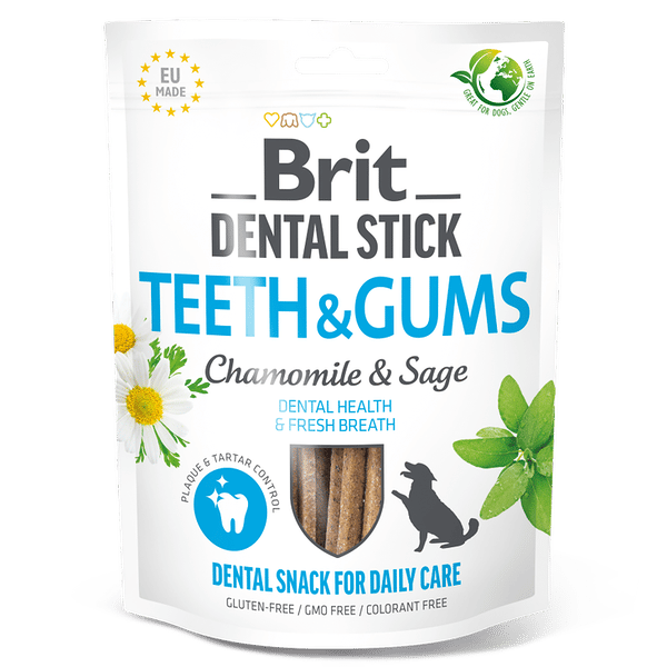 Brit Dental Stick Teeth & Gums dental sticks for dogs, chamomile & sage