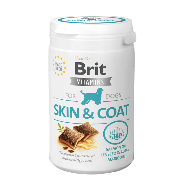 Brit Vitamins Skin & Coat supplement chews for adult dogs, for healthy skin & coat